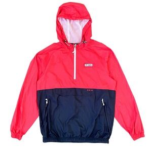 Columbia PFG Coral Navy Anorak Windbreaker Hooded Fishing Jacket Women's Size S